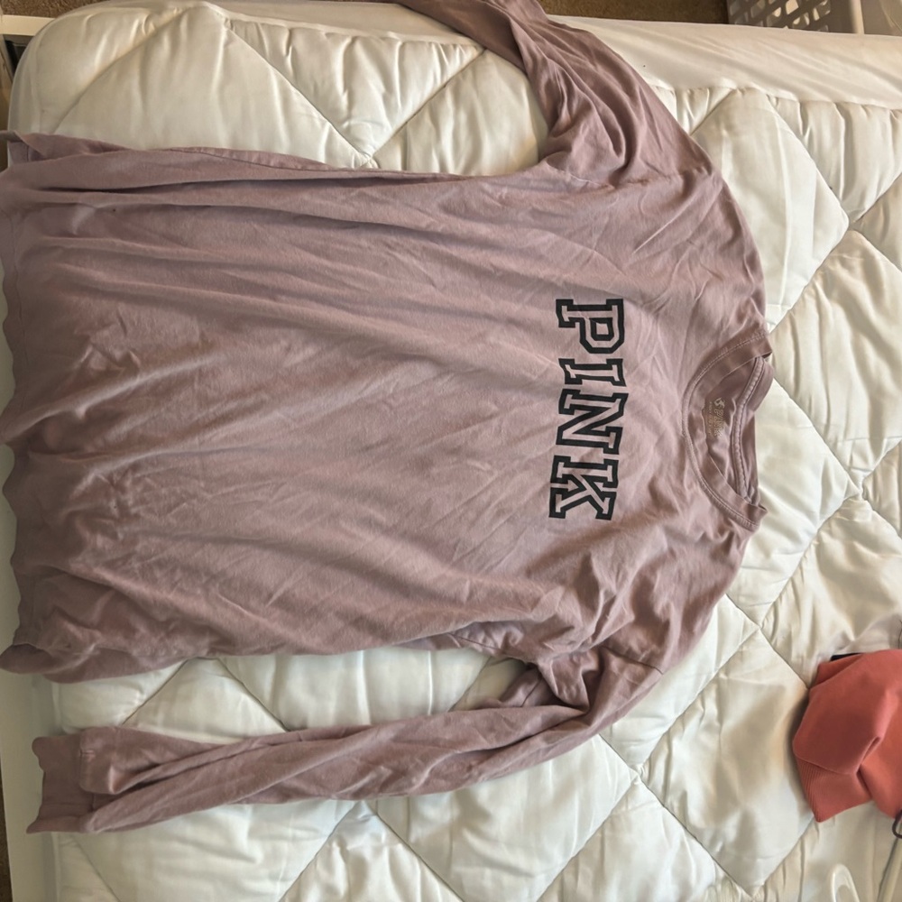 PINK Victoria's Secret Long Sleeve Tee - Light Purple